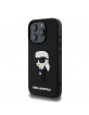 Karl Lagerfeld iPhone 16 Pro Case 3D Rubber Ikonik Black