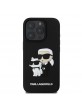 Karl Lagerfeld iPhone 16 Pro Hülle Case Saffiano Karl Choupette Schwarz