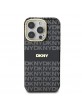 DKNY iPhone 16 Pro Case Magsafe Repeat Pattern Tonal Stripe Black