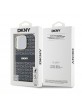 DKNY iPhone 16 Pro Case Magsafe Repeat Pattern Tonal Stripe Black