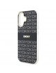 DKNY iPhone 16 Case Magsafe Repeat Pattern Tonal Stripe Black