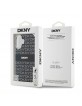 DKNY iPhone 16 Case Magsafe Repeat Pattern Tonal Stripe Black