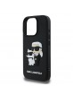 Karl Lagerfeld iPhone 16 Pro Max Hülle Case Saffiano Karl Choupette Schwarz