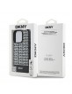 DKNY iPhone 16 Pro Max Case MagSafe Leather Repeat Stripe Black