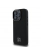 DKNY iPhone 16 Pro Max Case Magsafe Leather Stack Logo Black