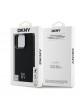 DKNY iPhone 16 Pro Max Case Magsafe Leather Stack Logo Black