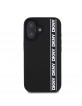 DKNY iPhone 16 Case 3D Rubber Repeat Logo Black