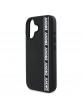 DKNY iPhone 16 Case 3D Rubber Repeat Logo Black