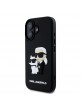 Karl Lagerfeld iPhone 16 Plus Case 3D Rubber Karl Choupette Black