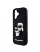 Karl Lagerfeld iPhone 16 Plus Case 3D Rubber Karl Choupette Black