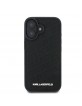 Karl Lagerfeld iPhone 16 Hülle Case Quilted Pattern Schwarz