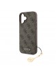 Guess iPhone 16 Plus Hülle Case 4G Charm Braun