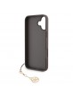 Guess iPhone 16 Plus Case 4G Charm Brown