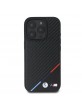 BMW iPhone 16 Pro Hülle Case MagSafe M Carbon Tricolor Stripe Schwarz