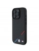 BMW iPhone 16 Pro Hülle Case MagSafe M Carbon Tricolor Stripe Schwarz