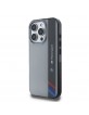 BMW iPhone 16 Pro Case Motorsport Vertical Stripe Grey