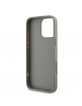 DKNY iPhone 16 Pro Max Case Leather Quilted Stack Logo Grey