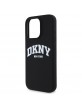 DKNY iPhone 16 Pro Case MagSafe Silicone Arch Logo Black