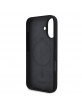 DKNY iPhone 16 Case MagSafe Silicone Arch Logo Black