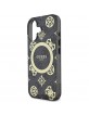 Guess iPhone 16 Case IML 4G Peony MagSafe Black