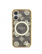 Guess iPhone 16 Case IML 4G Peony MagSafe Brown