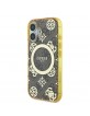 Guess iPhone 16 Case IML 4G Peony MagSafe Brown