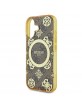 Guess iPhone 16 Case IML 4G Peony MagSafe Brown