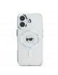 Karl Lagerfeld iPhone 16 Case Head Metal Frame MagSafe Transparent