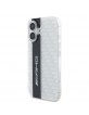 AMG Mercedes iPhone 16 Hülle Case Carbon Pattern Weiß