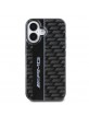 AMG Mercedes iPhone 16 Case Carbon Pattern Black