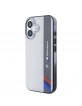 BMW iPhone 16 Case Motorsport Vertical Stripe Grey