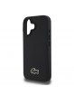 Lacoste iPhone 16 Plus Case MagSafe Iconic Petit Pique Woven Black