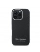 Karl Lagerfeld iPhone 16 Pro Case Grained Hotel RSG Black