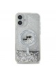 Karl Lagerfeld iPhone 16 Hülle Case Liquid Karl Choupette Heads MagSafe Transparent