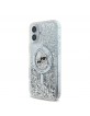 Karl Lagerfeld iPhone 16 Case Liquid Karl Choupette Heads MagSafe Transparent