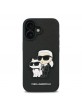 Karl Lagerfeld iPhone 16 Plus Hülle Case Saffiano Karl Choupette Schwarz