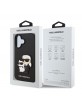 Karl Lagerfeld iPhone 16 Plus Case Saffiano Karl Choupette Black