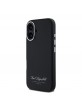 Karl Lagerfeld iPhone 16 Hülle Case Grained Hotel RSG Schwarz