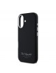 Karl Lagerfeld iPhone 16 Hülle Case Grained Hotel RSG Schwarz