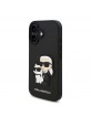 Karl Lagerfeld iPhone 16 Case Saffiano Karl Choupette Black