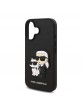 Karl Lagerfeld iPhone 16 Case Saffiano Karl Choupette Black