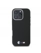 BMW iPhone 16 Pro Max Hülle Case M Kevlar Metal Logo Schwarz