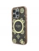 Guess iPhone 16 Pro Max Case IML 4G Peony MagSafe Brown