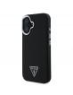 Guess iPhone 16 Case MagSafe Grained Triangle Logo Black