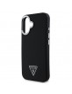 Guess iPhone 16 Case MagSafe Grained Triangle Logo Black