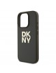 DKNY iPhone 16 Pro Max Case Leather Stack Logo Wrist Strap Green