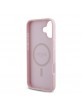 Guess iPhone 16 Case MagSafe Grained 4G Metal Logo Pink