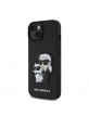 Karl Lagerfeld iPhone 15 Case Saffiano Karl Choupette Black