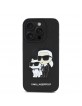 Karl Lagerfeld iPhone 15 Pro Max Hülle Case Saffiano Karl Choupette Schwarz