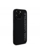 Karl Lagerfeld iPhone 16 Pro Hülle Case 3D Rubber Glitter Logo Schwarz